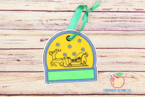 Christmas Sleigh in the Hoop Ornament