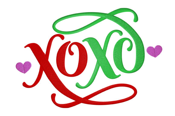Χo Xo Embroidery Design
