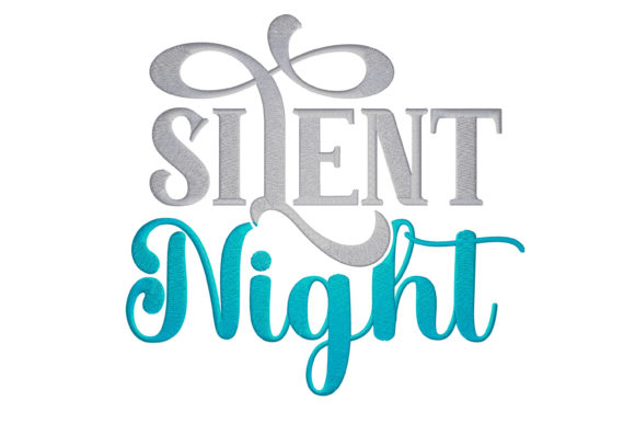 silent night embroidery